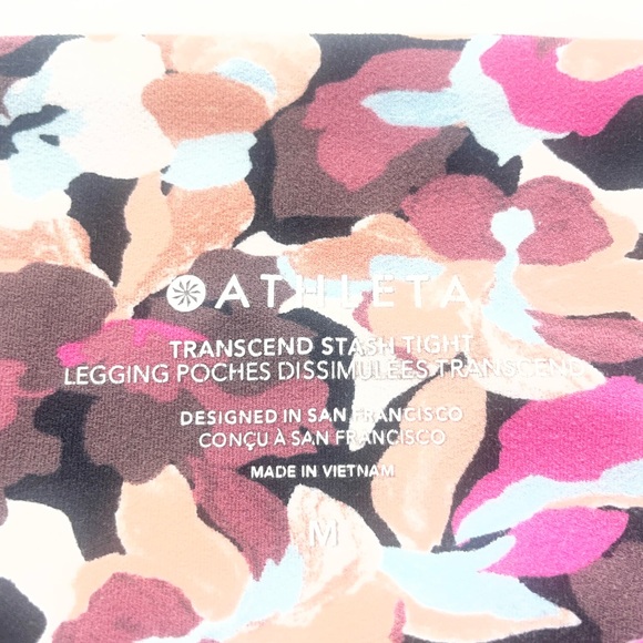 Athleta Pink and Brown Floral Leggings - Picture 7 of 11